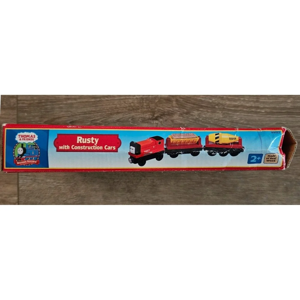 Thomas Wooden Railway Rusty with Construction Cars Train Set NIB‎ 99162 Vintage